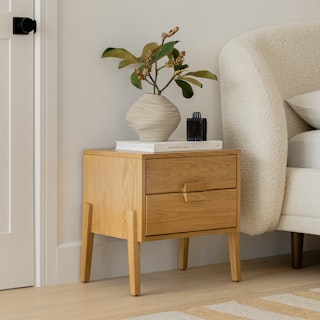 Vireo 2-Drawer Nightstand - Oak