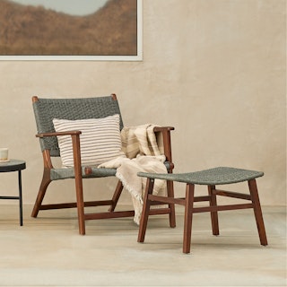 Reni 30" Outdoor Lounge Set - Freckle Gray