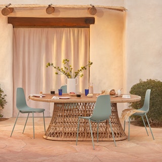 Calliope 78.75" Outdoor Dining Table  - Wicker