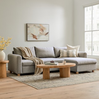 Nordby 104" Reversible Sleeper Sectional - Pep Gray