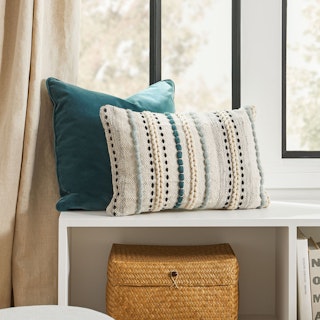 Stitch Pillow - Aqua