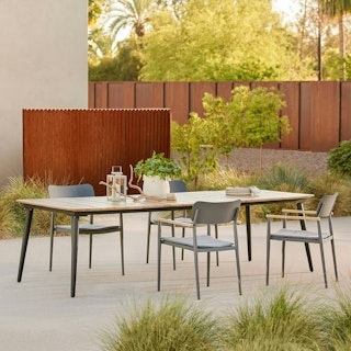 Latta 110" Outdoor Dining Table - Slate Gray