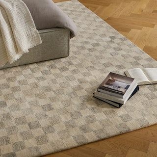Murray 9 x 12 Wool Rug - Checkered Gray