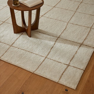 Ouma 8 x 10 Washable Wool Rug - Wavy Taupe 