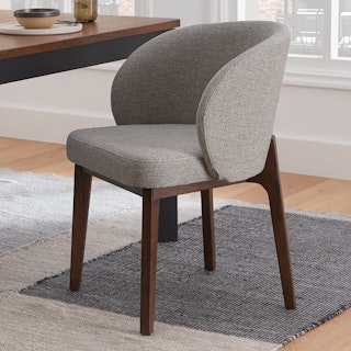 Alta Dining Armchair - Walnut and Camellia Gray