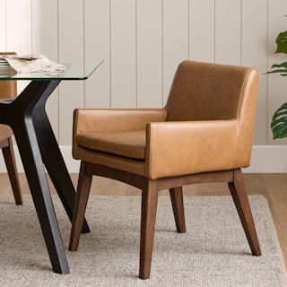 Chantel Leather Dining Armchair - Toscana Tan
