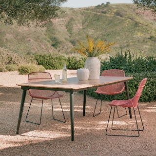 Latta 94.5" Outdoor Dining Table - Slate Gray