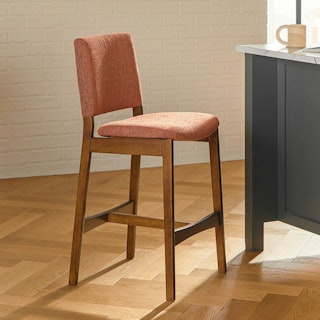 Nosh Counter Stool - Walnut and Rosehip Orange