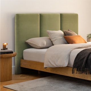 Noel Queen Velvet Headboard - Plush Pacific Sage