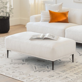 Abisko 45.5" Ottoman - Quartz White