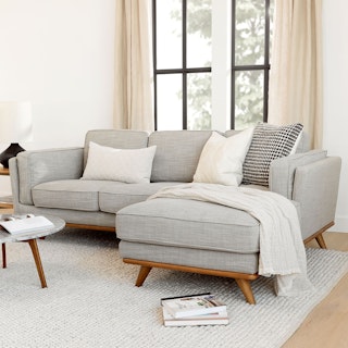 Timber 93" Right Sectional - Rain Cloud Gray