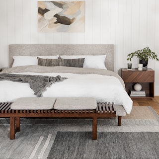 Sven King Tufted Bed - Birch Ivory