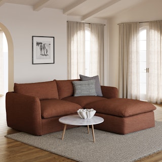Leigh 92" Modular Sectional - Napa Rust