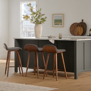 Sede Counter Stool - Walnut and Miller Gray