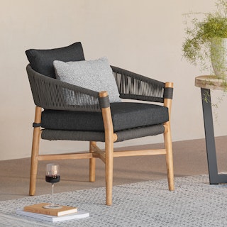 Makali 27" Outdoor Lounge Chair - Slate Gray