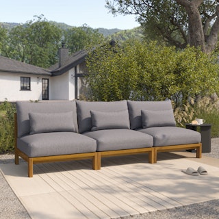 Cove 102.75" Outdoor Armless Modular Sofa - Basket Gray