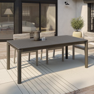 Fisk 84" - 106" Outdoor Extendable Dining Table - Black