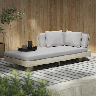 Lubek 69.25" Outdoor Low Left Chaise Lounge - Beach Sand