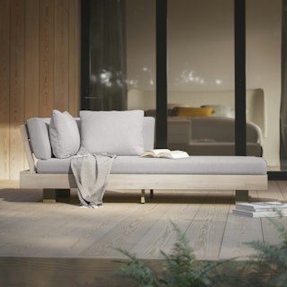 Lubek 69.25" Outdoor Low Right Chaise Lounge - Beach Sand