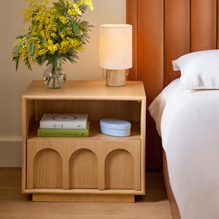 Prima 1-Drawer Nightstand - White Oak