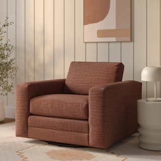 Riley 42" Grand Swivel Chair - Napa Rust