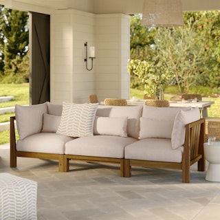Cove 102.75" Outdoor Modular Sofa - Basket Beige