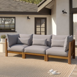 Cove 102.75" Outdoor Modular Sofa - Basket Gray