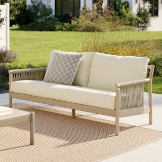 Rosa 80" Outdoor Sofa - Dravite Ivory