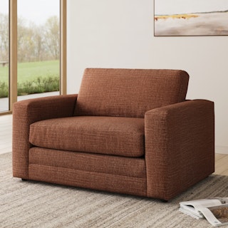 Riley 57.5" Sleeper Chair - Napa Rust