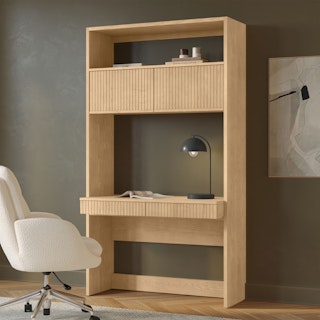 Kouva 45.75" Modular Wall Desk - Natural Oak