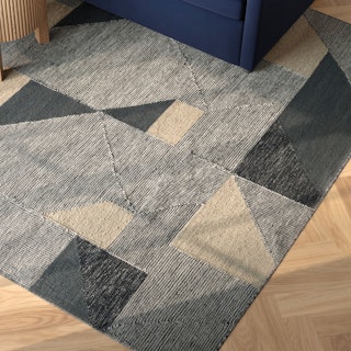 Nelsa 8 x 10 Rug - Geo Blue
