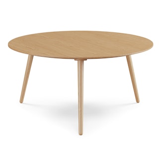 Amoeba 35.5" Round Coffee Table - White Oak